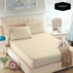 Twill Stripe Cotton Bedsheet - Cream