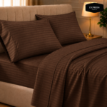 Twill Stripe Cotton Bedsheet - 90x100 king Size