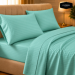 Twill Stripe Cotton Bedsheet - 90x100 king Size
