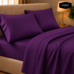 Twill Stripe Cotton Bedsheet - 90x100 king Size