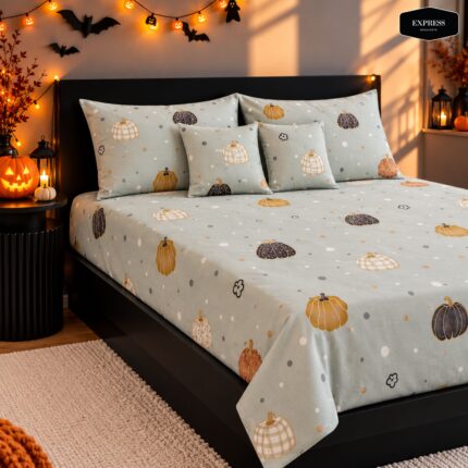 100% Egyptian Cotton Halloween Design Bedsheet – King Size