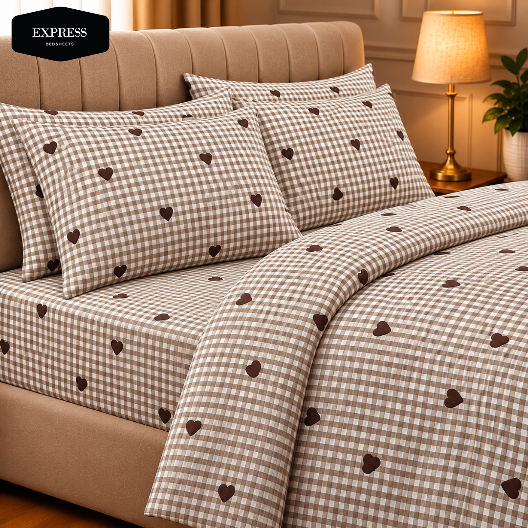 6 Premium Twill Printed Bedsheets - 3D Printed - Image 1